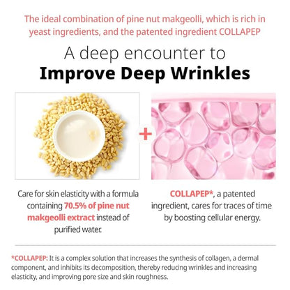 Collapep Infused Jat-Makgeolli Firming Serum, Korean Traditional Fermented Ingredients, Nourishing, Hydrating Serum for Fine Lines, Pore and Rough Skin, Korean Skin Care, 1.52 Fl Oz
