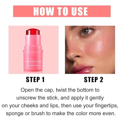 4 PCS Multi-Use Jelly Tint blush Stick, Cooling Cooling
