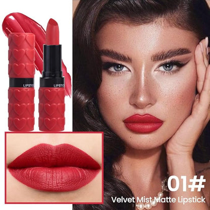 evpct 6Pcs Velvet Matte Lipstick Sets for Women, Ruby red Nude pink Dusty rose Plum purple Wine red Dark Red Lipstick Waterproof Lip Stick Stain Makeup Gift Sets labiales mate 24 horas originales C
