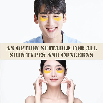 60PCS Under Eye Patches for Women,Under Eyes Masks for Dark Circles and Puffiness, 24K Gold Eyes Bags Treatment, Anti-Wrinkle Face Mask Skincare, Moisturize and Reduce Eyes Lines to Revitalize You