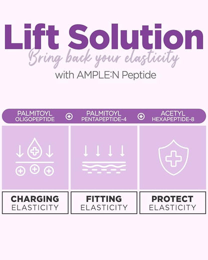 AMPLE:N Peptide Shot Serum - Korean Anti-Aging Face Serum with Peptide Threads to Minimize Wrinkles and Improve Firmness - Lift Sagging Skin - Visibly Plump, 1.01 fl. Oz