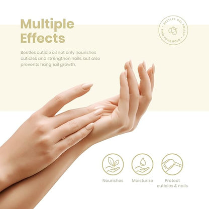 Beetles Gel No Wipe Matte Top Coat,and 7.5ml Cuticle Oil, Gel Nail Cuticle Oil Care for Dry