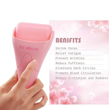 Ice Rollers, 2 Packs Skincare Tools, Face Roller for Wrinkles and Lifting, Reduces Puffiness, Migraine Pain and Fatigue Relief, Ideal Gift for Women and Suit for All Skin Types
