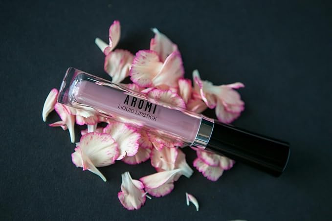 Aromi Pink Nude Matte Liquid Lipstick, Blush Beige Lip Color, Long-lasting Lipstick, Vegan, Cruelty-free, All Day Wear, Handmade (Toasted Almond)