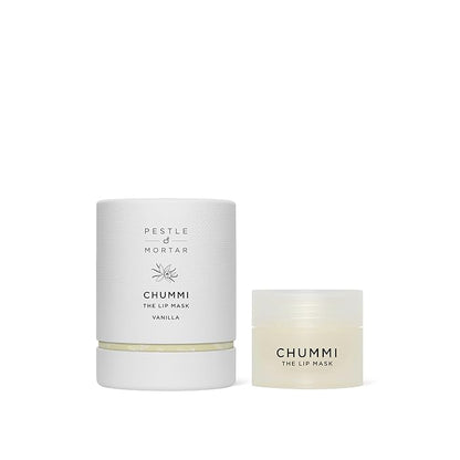 CHUMMI LIP MASK - skincare for your lips - Luxurious overnight lip treatment in coconut, berry, and vanilla, blended with lip-softening plant butters and exfoliating berry extracts. (20g, Vanilla)