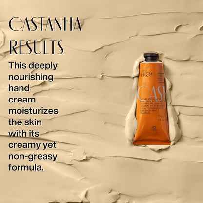 natura - Ekos Castanha (Brazil Nut) Hand Cream - Anti-Dryness Hand Balm - 24-Hour Deep Hydration Skin Moisturizer - Vegan Skin Care - Brazilian Beauty Secrets - Self Care & Body Care - 1.41oz (40g)