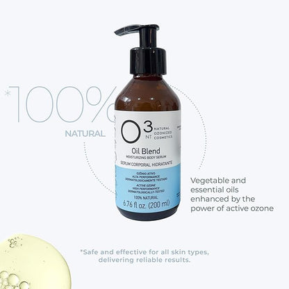 Moisturizing Body Serum Oil Blend - Skin Nourishment and Hydration - Active Ozone Therapy - High-Performance Natural Treatment - All Skin Types - 6.76 Fl Oz