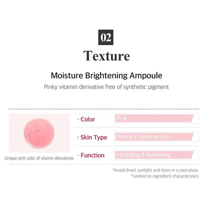 Pink Vita Brightening Eye Mask 60 Pieces (30pairs) - Rose and Vitamin B Eye Patch, Soft Bamboo Sheet Mask, Evens Skin Tone, Rose Extract, Vitamin Tree Extract, Radish Extract, Beet Root Extract