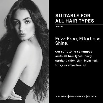 pH PURE HAIR Smooth Perfect Anti Frizz Hair Mask - Softens and adds shine for Frizzy, Unruly Hair, Enriched with Monoi Oil and Magnolia Extract 33.8 Oz