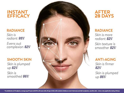Organic Hyalu Activ C Serum for Face & Eyes - Optimized Vitamin C 5x More Stable With Hyaluronic Acid - Anti-Wrinkle - Brighter & Plumped Skin - 1.01 Fl Oz