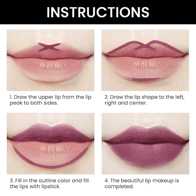 evpct 3Pcs More Mauve Berry Blush Lip Line 24 l
