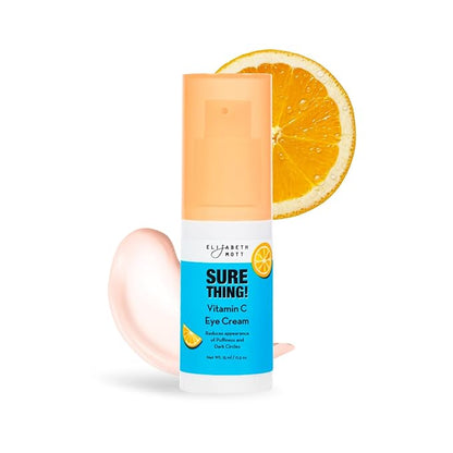 Elizabeth Mott Sure Thing Vitamin C Eye Cream – Hydrating, Brightening, Anti-Aging Eye Repair Treatment for Dark Circles & Puffiness – Vegan, Fragrance-Free, Cruelty-Free Skincare – 15ml (0.5oz)