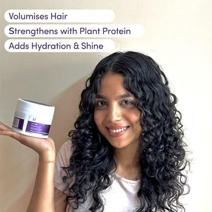 Best Life Volume & Bounce Hair Mask —Deep Nourishment Hair Mask with Plant- Protein, Shea Butter Enhances Natural Waves and Curls | For All Hair Types | 200 g (Pack of 1) white