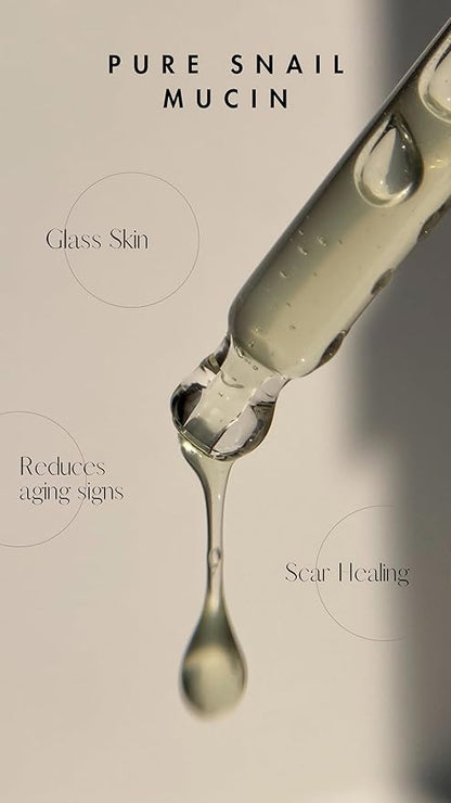 Face Fresh Snail Mucin Serum + Peptides for Glass Skin – 97% Snail Essence Hydrating Serum 30 ml 1.0 fl.oz – Anti Aging Hyaluronic Acid Serum – Reduces Wrinkles, Acne, Scars & Moisturizes Skin