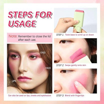 Blush Stick Matte Finish Waterproof Long Lasting Pink (3#coral orange)