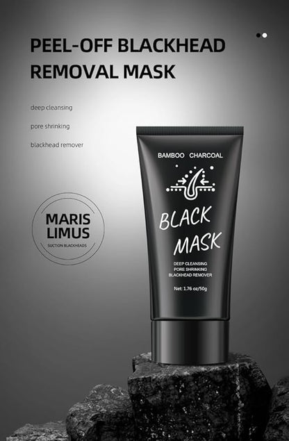 2Pcs Blackhead Remover Mask 1 FREE Face Mask Brush, Peel Off Black Mask for Men and Women, Purifying Charcoal Face Mask for Deep Cleansing Blackheads,Pore Deep Cleansing Mask