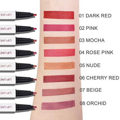 Mocha Brown Matte Lip Tint Stain Pen,Versatile Lip Set,Long