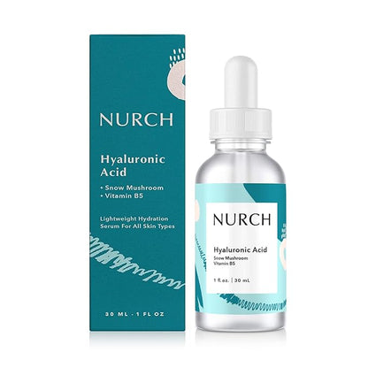 Pure Hyaluronic Acid Serum for Face + Snow Mushroom + Vitamin B5 | Natural & Lightweight | Vegan, Clean, & Fragrance Free | Moisturizer Hydrates Dry Skin & Reduces Appearance of Fine Lines, 1 Oz
