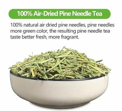 Premium 100 Pine Neddle Tea Bags,100% Picked from Natural Wild Pine Neddle, No Caffeine & No Additives.