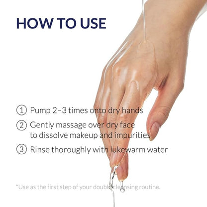 Coix Pore Control Deep Cleansing Oil, Waterproof Makeup Remover, Double Cleansing, Blackhead Remover, Korean Skin Care (200ml/6.76 fl.oz)
