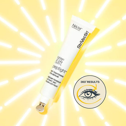 StriVectin Tighten and Lift Peptight 360 Degree Eye Serum with Tightening and Brightening Peptides for Wrinkles, Under Eye Bags and Puffiness, 1 fl. Oz