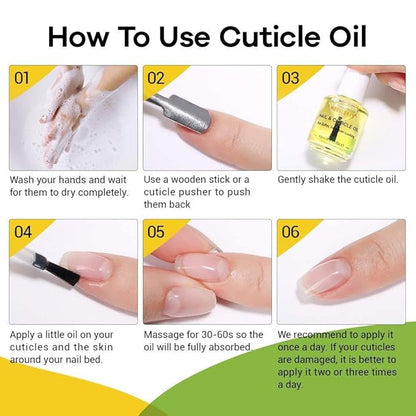 modelones Cuticle Oil and Nail strengthener, 15ml Nail & Cuticle Care Strengthener Oil Vitamin E + B Cuticle Revitalizing Oil for Nail Growth and Gel Nail Polish