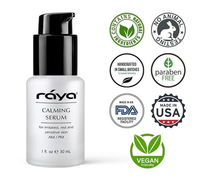 RAYA Calming Serum (504) | Calming Facial Treatment for Irritated and Sensitive Skin | Helps Relieve Inflammation and Reduce Redness