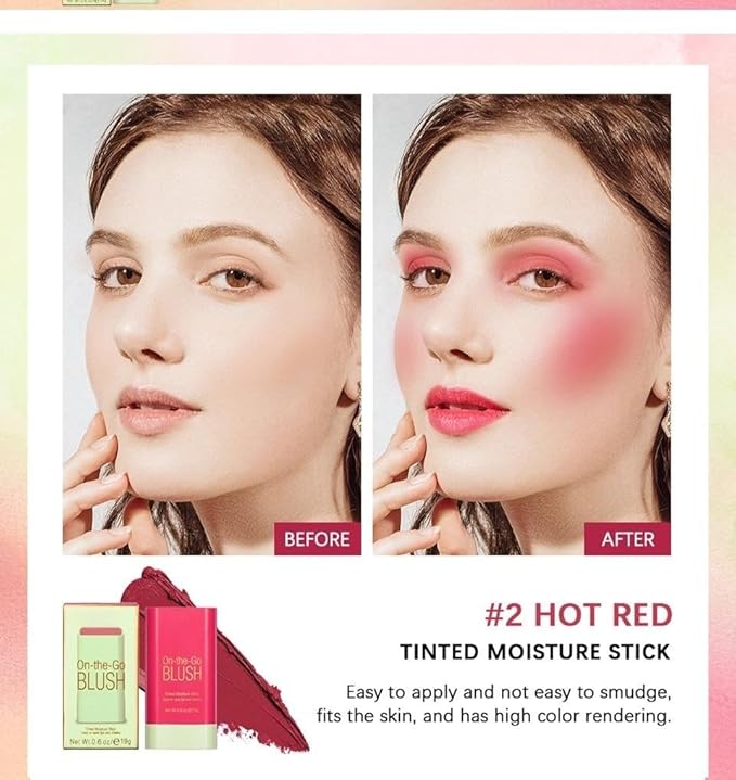On-the-Go Makeup Blush Stick Tinted Moisture Stick, Shadow