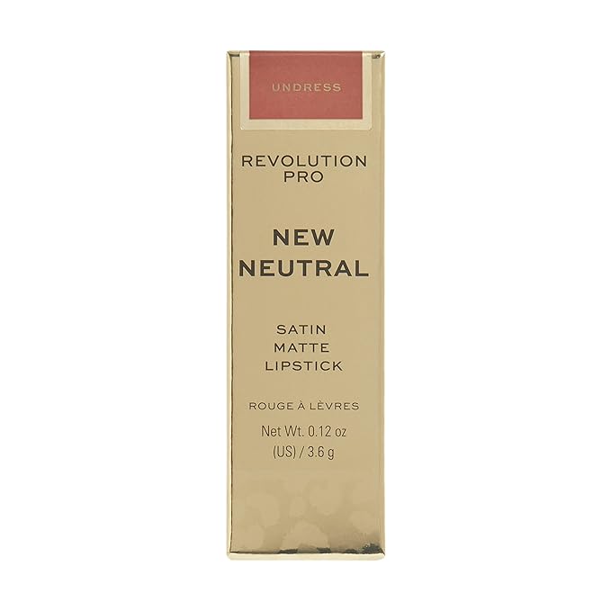 Revolution Pro New Neutrals Blushed Satin Matte Lipstick, Pigmented