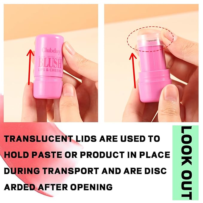 Cooling Water Jelly Tint Blush, Multi-Use Lip Stain Tint & Cheek Stick, Chill Poppy Pink Lip Gloss -1,000+ Swipes Per Stick Longlasting & Non-Stick Watercolor Effect Vivid Color (4 Colors)