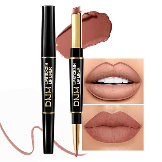 evpct 1Pcs Nude Brown Lip Liner and Lipstick