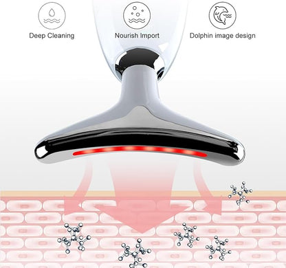 Face and Neck Massager，7 Color Multifunctional Facial Skin Care Tools, Led Face and Neck Beauty Device for Home Use