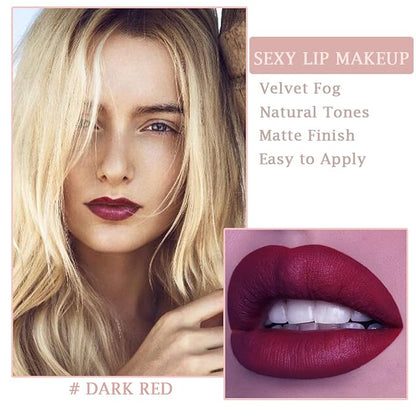 Matte Nude Lipstick,Nudes Paper Tube Lipsticks Smooth Velvety Lip Gloss, Long Lasting Lip Stick Non-Stick Cup Amber Lip Stick,Senior Matte Lip Makeup Gifts for Women and Girls (#07 Fuchsia)