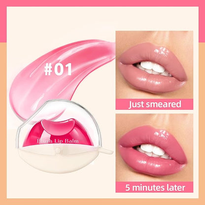 Color Changing Lazy Lipstick, Magic Blush Tinted Lip Balm, PH Temperature Changing Multi-Use Lips and Cheek Jelly Tint Makeup, Hydrating Long Lasting Labiales Magicos Lipstick for Women #1