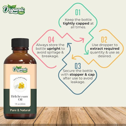 Helichrysum (Helichrysum Italicum) Oil | Pure & Natural Essential Oil for Skincare, Hair Care, Aroma & Diffuser- 30ml/1.01fl oz