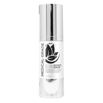 Microderm GLO - Age Defying 0.3% Retinol Serum, Anti-Aging Dark Spot Remover for Face, Fine Lines & Wrinkle Pore Minimizer, with Vitamin E & Natural Botanicals, 1 Oz Bottle