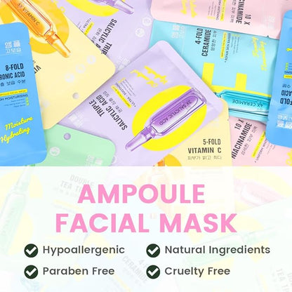 Niacinamide Face Masks Skincare,Nourish,Deep Moisturizing,Atural Skin Care Spa Face Mask,Hydrating Smoothing Face Masks for Women Men,for All Skin Types 6 Pack