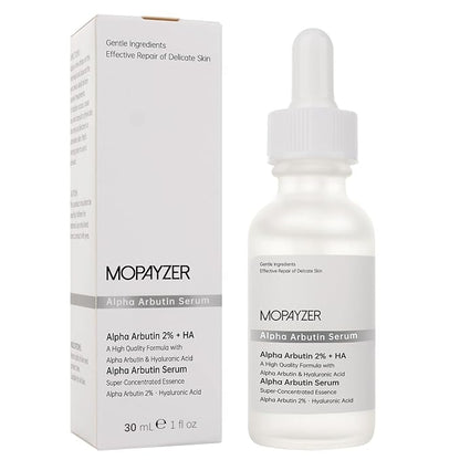 Alpha Arbutin 2% + HA Serum for Anti Aging & Wrinkles, 2 PCS Moisturizing Alpha Arbutin Serum 2%, Hyaluronic Acid, Niacinamide for Acne & Spots, Hyaluronic Acid Essence for Face.