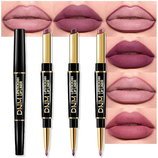 evpct 3Pcs More Mauve Berry Blush Lip Line 24 l