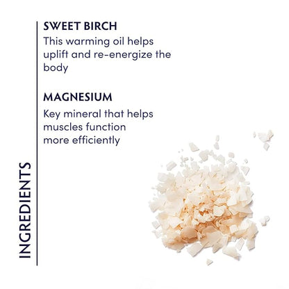 Naturopathica Sweet Birch and Magnesium Bath Flakes, Soothing Daily Bath Soak for Muscle Discomfort, Bathing Alternative to Epsom Salt, Relaxing Tension Relief Soak for Men and Women, 11 oz