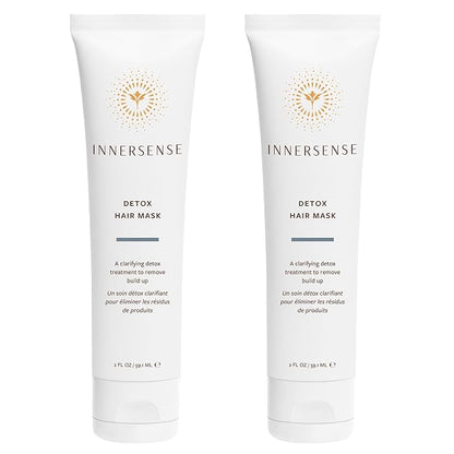 INNERSENSE Organic Beauty - Natural Detox Hair Mask | Detoxing, Nourishing, Hydrating | Cruelty-Free, Clean Haircare (2 Pack - 2 fl oz | 59.1 mL each)