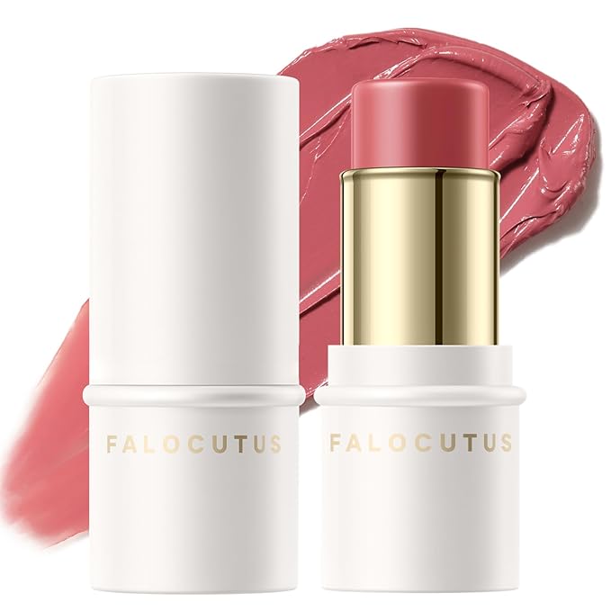 2Pcs Cream Blush Makeup Stick,Monochromatic Multi-Stick Face Blush