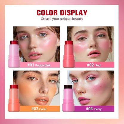 Jelly Cooling Blush Stick, Milk Water Tint, Clear 0.17oz