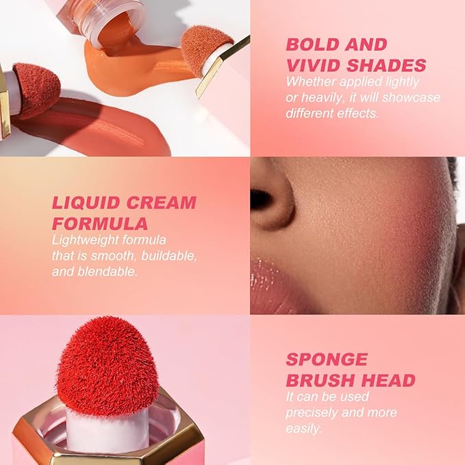 YOUNG VISION Liquid Cheek Blush -Soft Cream Rouge/Blusher Dewy Finish