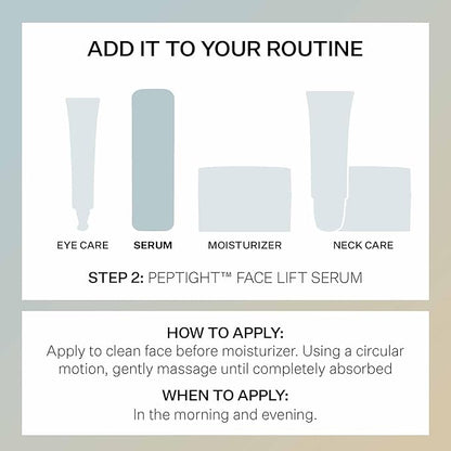 StriVectin Tighten and Lift Peptight Face Lift Serum with Tightening and Brightening Peptides for Wrinkles, Under Eye Bags and Puffiness, 30 mL