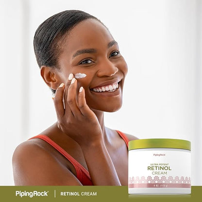 Piping Rock Retinol Cream for Face and Neck | 4 oz | Ultra Potent | Non GMO, Gluten Free
