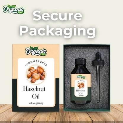 Hazelnut (Corylus Avellana) Oil | Pure & Natural Carrier Oil for Skincare, Hair Care, Aroma & Diffuser - 118ml/3.99fl oz