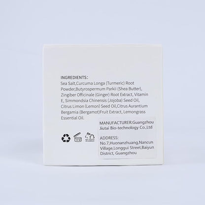 Liyalan Turmeric Body Scrub Moisturizing and Exfoliating Body, Face, Hand, Foot Scrub,Nourishes Skin,Deep Cleansing 7.8oz
