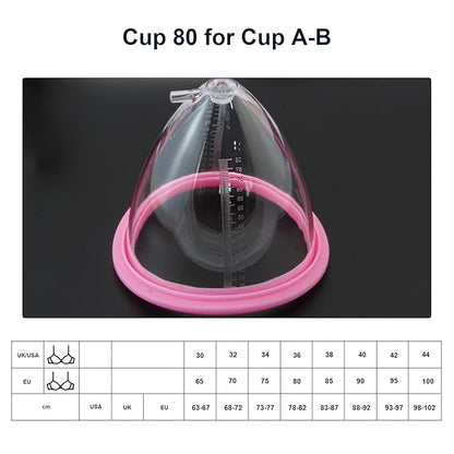 Elitzia Accessories Cup 70 80 90 105 120 One Pair Breast Enlargement Vacuum Pump Cups Shape Breast Lifting Machine Digital Breast Beauty Salon Spa Equipment Professional Beauty Instrument