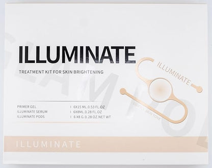 Illuminate - Oxygen Facial CO2 Therapy, Home Facial, 6 Pods + 6 Primer Gel + 6 Serum After Treatment (New Formula Less Foam)